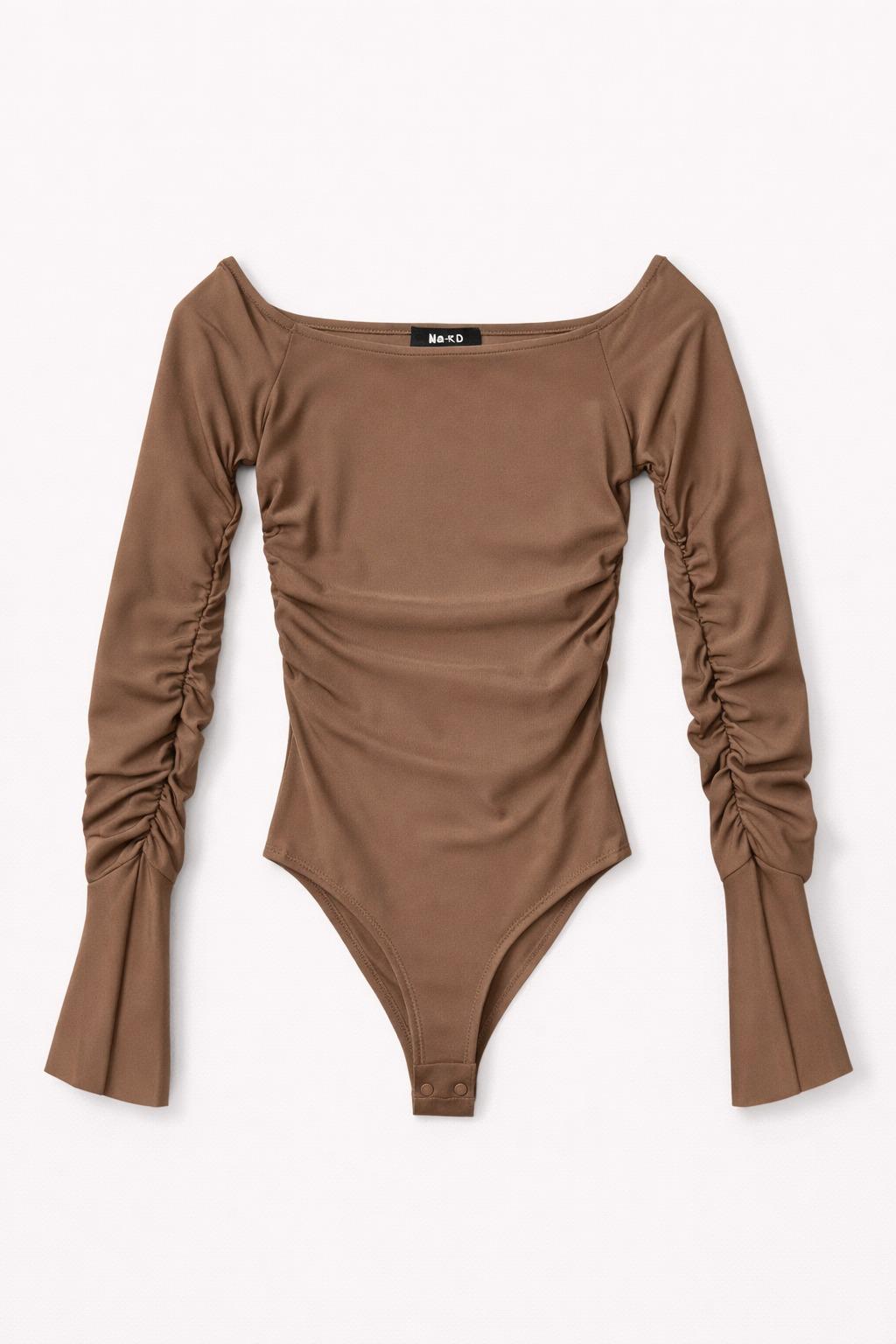 Body Arricciato Scollo a Barca