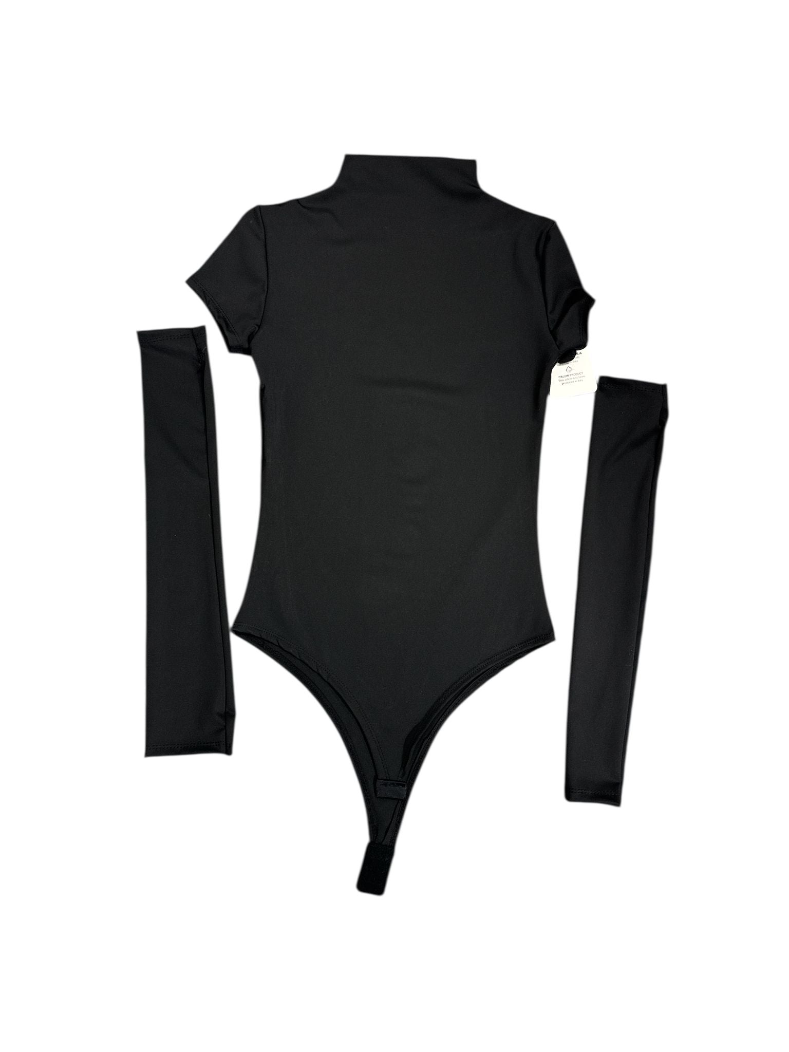 Body Donna Second Skin con Collo Alto e Maniche Rimovibili
