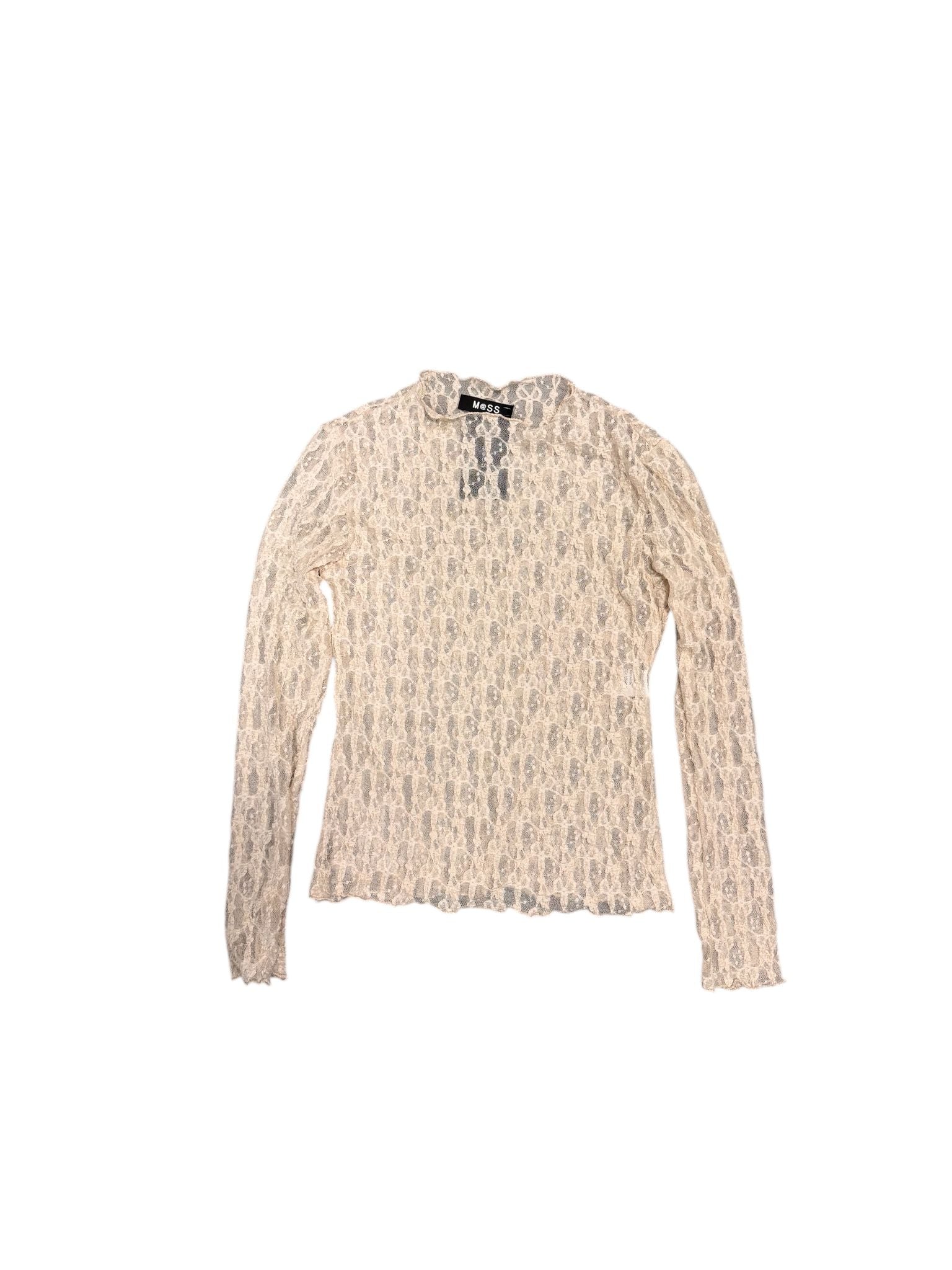 ✨ Maglia Donna in Pizzo Nude Trasparente – Eleganza Raffinata ✨