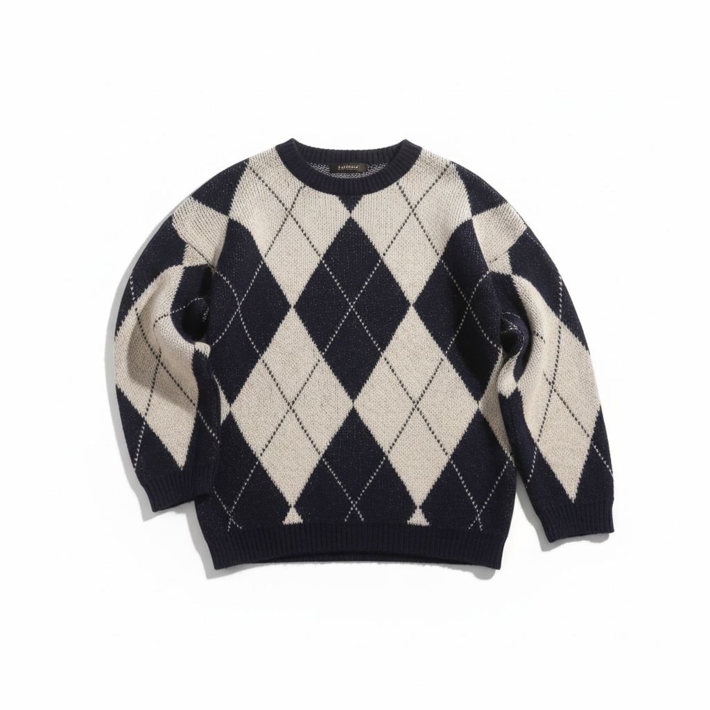 Maglione donna a rombi stile argyle