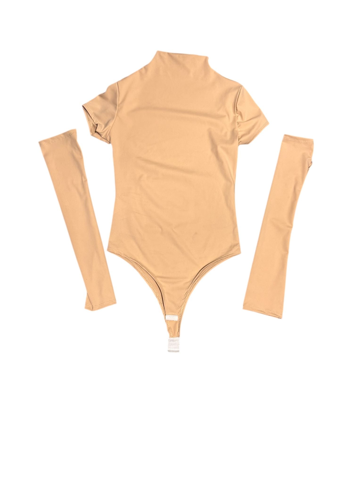 Body Donna Second Skin con Collo Alto e Maniche Rimovibili
