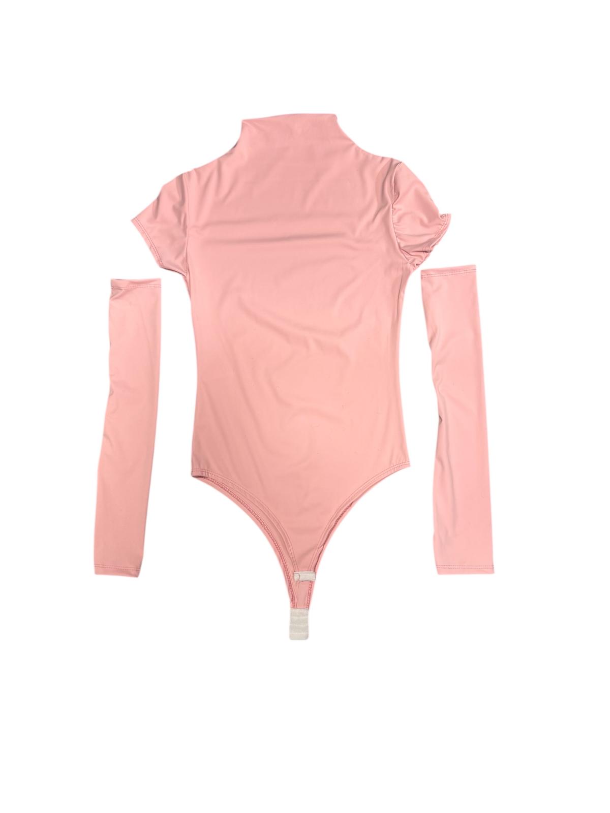 Body Donna Second Skin con Collo Alto e Maniche Rimovibili