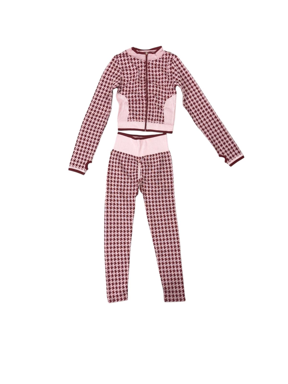 Completo Donna Pied de Poul con Giacca Zip e Leggings