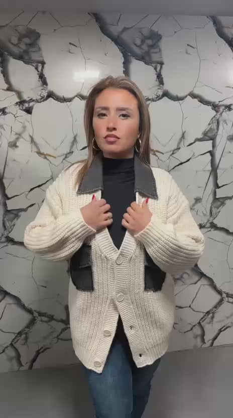 Cardigan "Dual Contrast