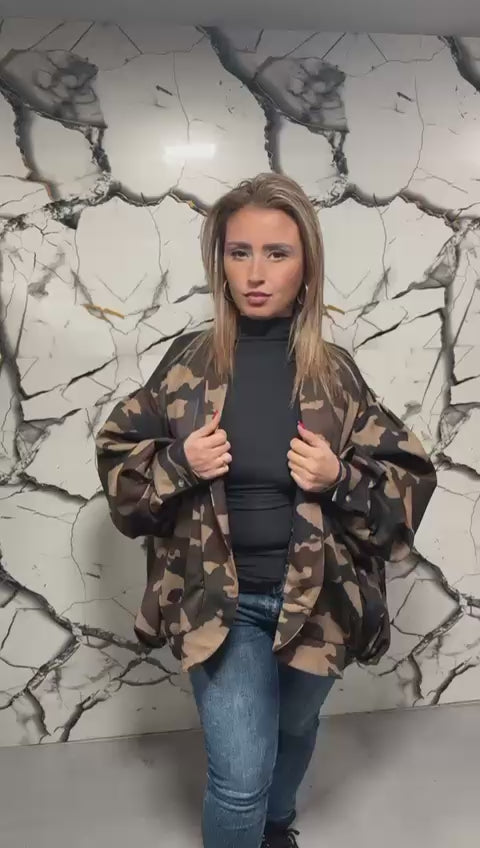 Military-Chic Oversize Wrap